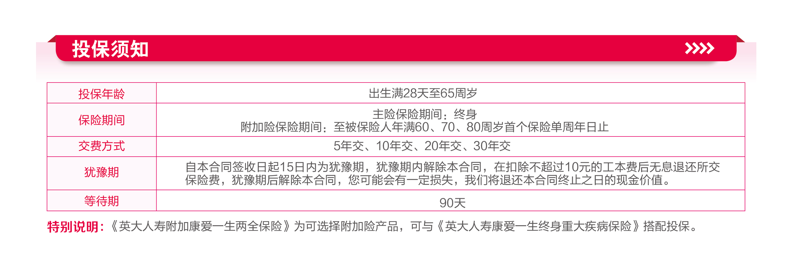 英大人寿康爱一生终身重大疾病保险产品计划